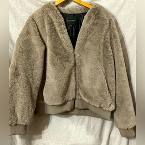 Banana Republic Faux fur Bomber jacket faux fur